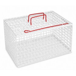 Midi Käfig 41 cm Weiß – Transportkäfig für Welpen, Kätzchen & kleine Haustiere